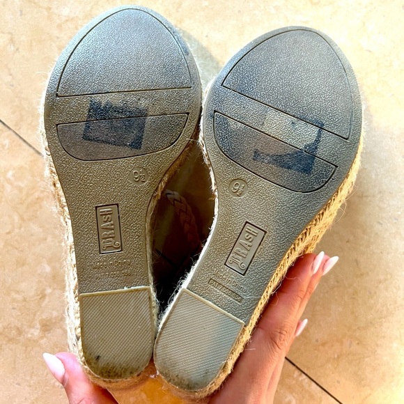 Beige/Tan Bamboo Wedges-Size 9 1/2 - Picture 7 of 7